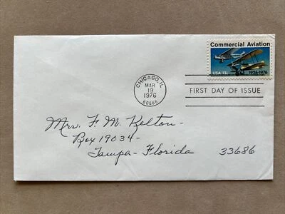 1684 Commercial Aviation FDC Hand-Addressed Mar 19 1976 Chicago IL - Image 1 of 2