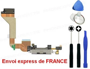 FLEX BUTTON DOCK CHARGER PORT IPHONE 4 + tools DOCK connector + tools - Picture 1 of 1