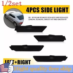 2/4/6 Smoked Len Rear+Front Side Marker Reflector Light For 2010-15 Chevy Camaro - Picture 1 of 20