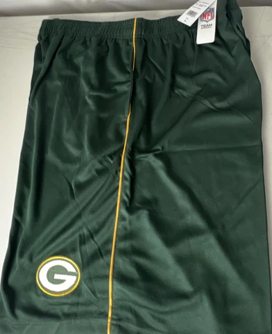 NEW Green Bay Packers Athletic Shorts NFL Apparel Logo Pockets Elastic Waist 3XL Cover