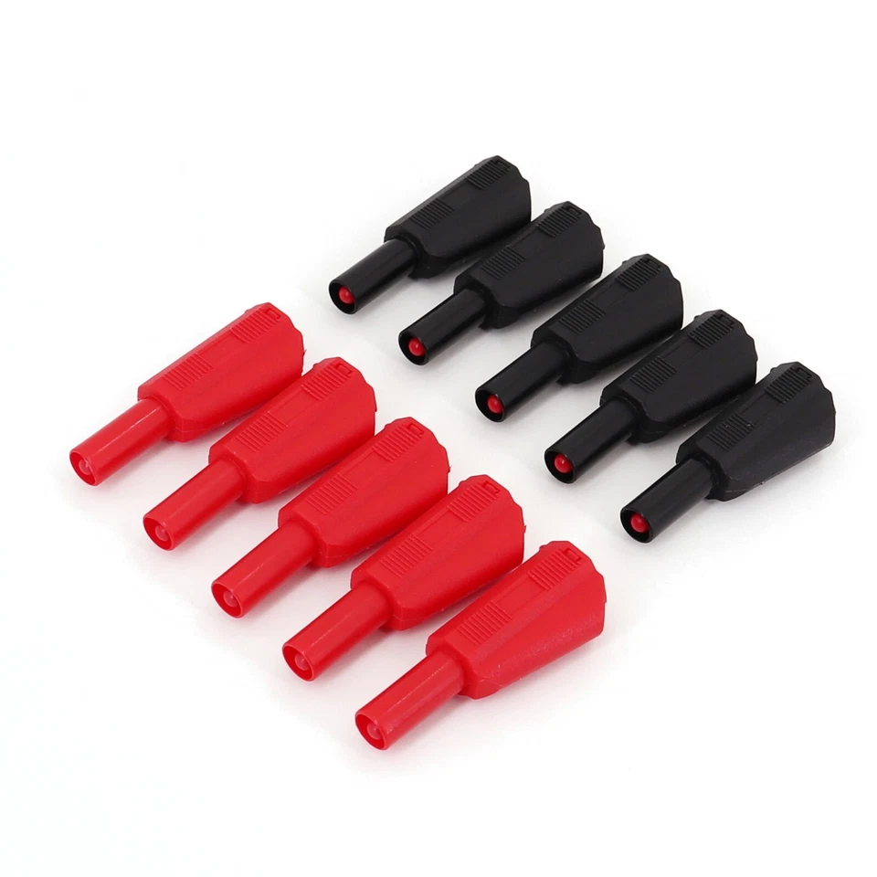 10Pcs Insulated Shrouded Safety 4mm Stackable Male Banana Plug DIY Connector - Image 1 of 1