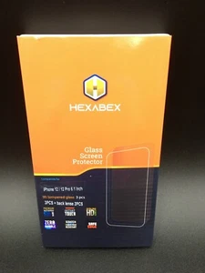 Hexabex Tempered Glass Screen Protector For iPhone 12 (6.1 inch) Shatterproof - Foto 1 di 2