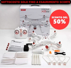 Syma X8SW Wifi FPV HD Drone 2.4G 4CH 6 Axis RC Quadcopter Live Video-Bianco - Imagen 1 de 5