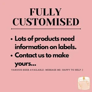 CUSTOMISED-CLP -Personalised WAX CANDLE SOAP BATH safety warning stickers labels - Picture 1 of 4
