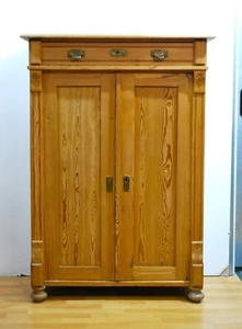 Jugendstil Vertiko, Halbschrank, Büroschrank, Massivholz, restauriert - Bild 1 von 5