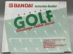 Bandai Golf Challenge Pebble Beach (Nintendo NES, 1988) Instruction Manual Only - Picture 1 of 2
