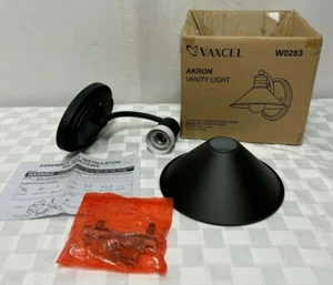 1 Light Wall Vanity Oil Rubbed Bronze Vaxcel Akron   - Picture 1 of 8