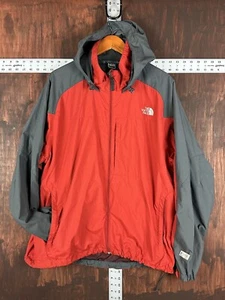 The North Face Windbreaker Hooded Jacket Hydrenalyte Geosphere Red Gray Mens XL - Picture 1 of 12