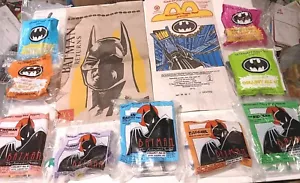 Batman/McDonald’s, 2 Happy Meal Bags And 9 Happy Meal Toys - MINT CONDITION!! - Picture 1 of 2