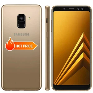 Samsung Galaxy A8 (2018) A530F/DS Dual Sim 32GB 5.6" Unlocked Phone GOOD Gold B+ - Picture 1 of 2