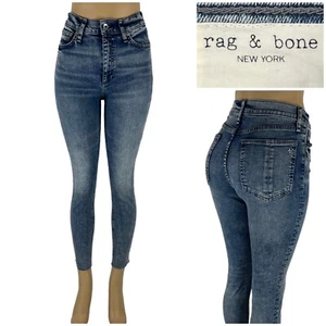 Rag & Bone Womens 26 Jeans Nina High Rise Skinny In Pearl Wash Cotton Blend EUC - Picture 1 of 14