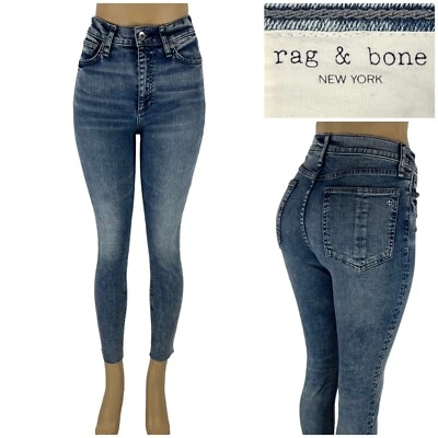 Rag & Bone Womens 26 Jeans Nina High Rise  Skinny In Pearl Wash Cotton Blend EUC - Image 1 of 4