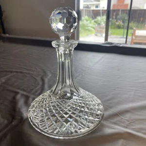 Nice Vintage Waterford Crystal Alana Flat-Bottom Whiskey Ship Captains Decanter - Picture 1 of 14