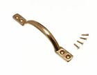 NEW Front Fix Sash Cupboard Handle Polished Brass 5 Inch 125mm + Screws - Onesto
