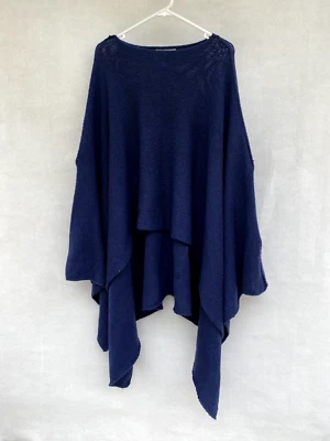 ❄️ Womens Jac & Jack Wool, Cashmere & Silk Knit Poncho Cape Jumper One Size - image 1 of 4