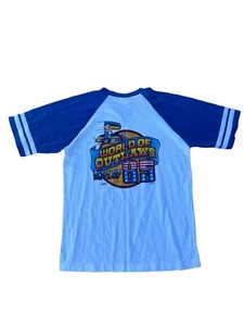 Vintage 80s Racing World of Outlaws T Shirt L Wanted Tour 1985 - Picture 1 of 4