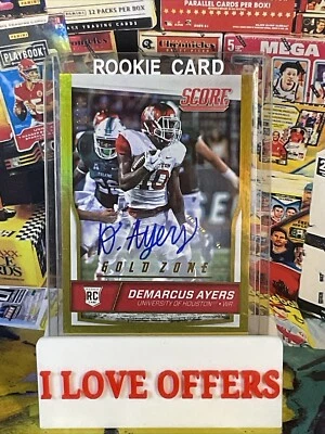 96/99 RARE 2016 PANINI DEMARCUS AYERS ROOKIE AUTOGRAPH GOLD ZONE C STORE NAME RC - Image 1 of 4