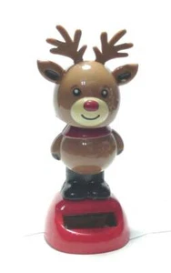 Figura de Navidad Bailando Solar Reno Nariz Roja Bebé Rudolph NUEVA, NUEVA EN PAQUETE - Imagen 1 de 3