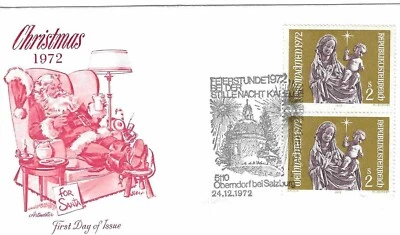 Austria 1972 Christmas FDC with Artmaster cachet unaddressed - Image 1 of 2