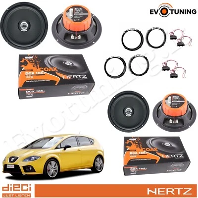 HERTZ EVOTUNING Kit 4 Casse Altoparlanti Hertz Dcx Anteriori e Posteriori Seat Leon dal 2005-12