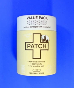 NUTRICARE 100 Bandages Patch Natural Bamboo Bandages with Coconut Oil New Sealed - Picture 1 of 4