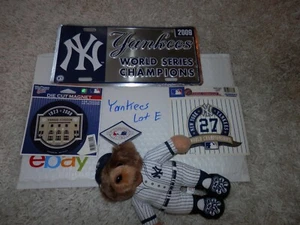 New York Yankees license plate lot magnet, cling & plush bear new vtg Lot E - Picture 1 of 12
