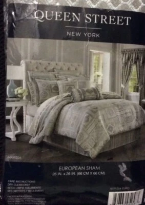 Queen Street New York Marissa Euro Damask Pillow Sham W/zipper 26 x 26” NWOT - Image 1 of 4