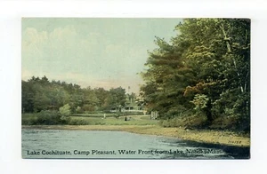 Postal de Natick MA, costa, lago Cochituate, campamento agradable, gente pequeña - Imagen 1 de 2