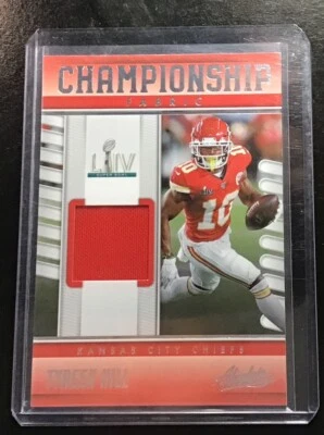 🔥Tyreek Hill 2023 Panini Absolute Championship Fabric #CF-9 Kansas City Chiefs - Image 1 of 2