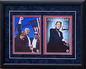 President Donald Trump Duo 8x10 Photo w- Reproduced Sigs - Picture 1 of 1