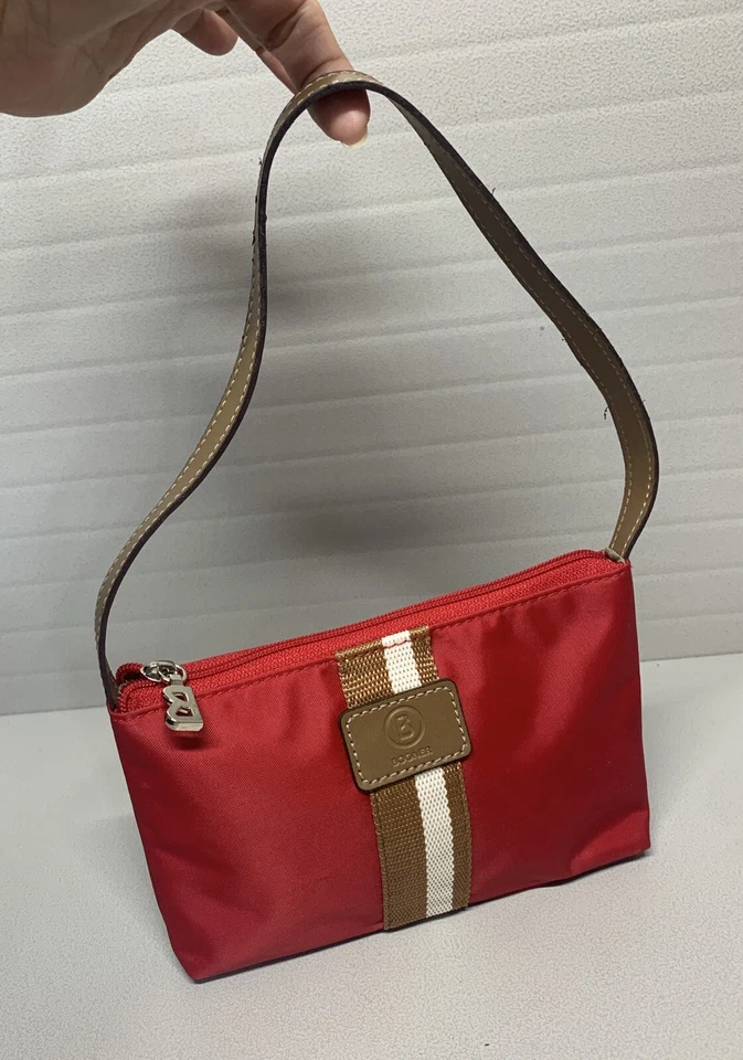 Bolso de mano Bogner rojo pequeño de nailon/cuero Foto 1 de 4