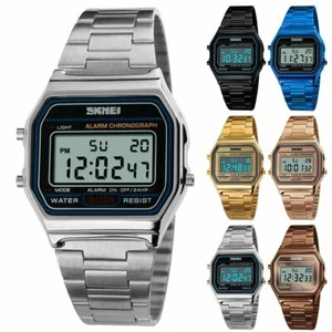 WATERPROOF MEN WOMEN BOYS GIRLS F-91W SPORT ALARM CLASSIC DIGITAL RETRO WATCH - Picture 1 of 14
