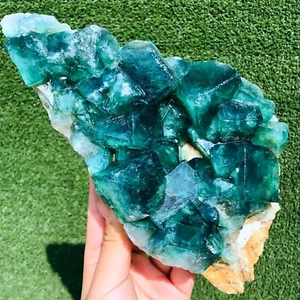 Racimo de cuarzo fluorita natural raro 1846G cristal mineral muestra curación - Imagen 1 de 12