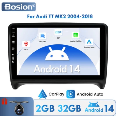 32GB CarPaly For Audi TT MK2 2004-2018 Car Stereo Radio GPS Navi Android 14 DAB+ - image 1 of 4