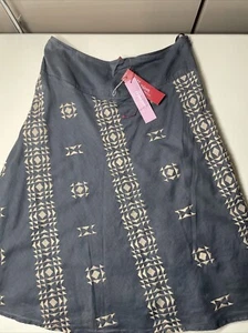 Monsoon Orella Skirt UK12 Graphite Grey Embroidered Side Zip Lined RRP £60 - Picture 1 of 13