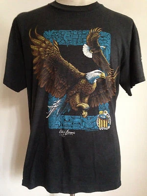 CAMISETA TRIBAL NATIVA VINTAGE ONEITA HOMBRE TALLA XL 1990 CLIFF BONAMIE EE. UU. Foto 1 de 4