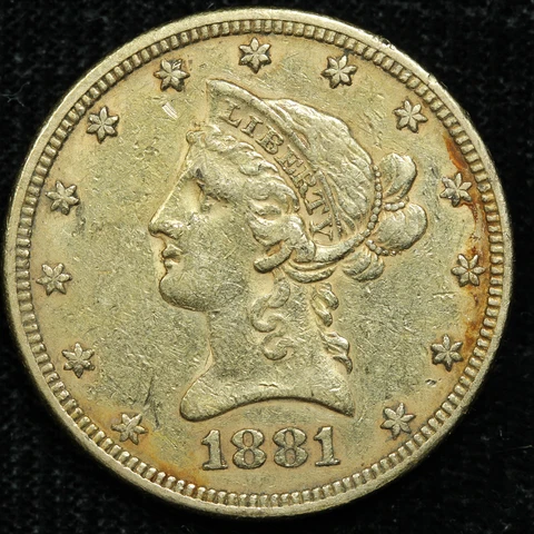 1881 (Philadelphia) $10 Liberty Head US Gold Eagle Coin Cover