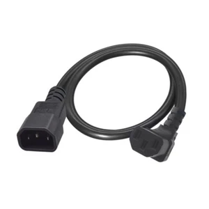 0.6m Short Cable IEC320 C14 to C13 Elbow Cable Line Male to Female Power Cord - Afbeelding 1 van 8