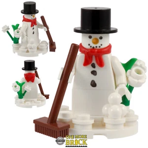 Minifigura Hombre de Nieve Navidad Hombre de Nieves | Remata de Pastel de Invierno | Hecha con LEGO - Imagen 1 de 3