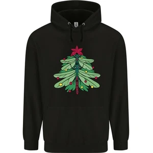 Christmas Dragonfly Xmas Tree Childrens Kids Hoodie - Picture 1 of 6