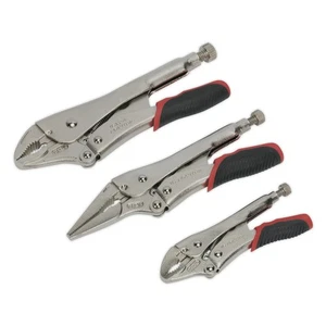 Sealey Ak6863 Locking Pliers Set 3Pc Quick Release - Picture 1 of 1