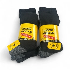 10 Pairs Men’s Cotton Work Socks - Picture 1 of 3