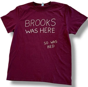 Camiseta Shawshank Redemption Brooks Was Here So Was Red - Película Años 90 Para Hombre Talla L - Imagen 1 de 5