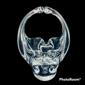 Vintage Hand Blown Basket / Ashtray / Rose Vase 7” x 4 1/4” - Picture 1 of 9