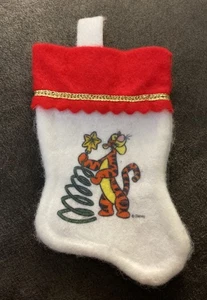 Vintage Disney Tigger And His Bouncy Tree POOH Mini 6" Felt Christmas Stocking  - Picture 1 of 4