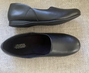 Drapers of Glastonbury Herren Leder Griechische Slipper. " Größe 11 schwarz. Neu ungetragen  - Bild 1 von 4