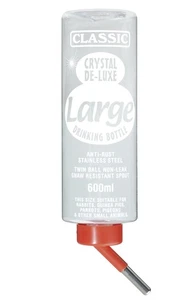 Classic Crystal Deluxe 'Large' - Small Animal Drinking Bottle 600ml - Picture 1 of 5