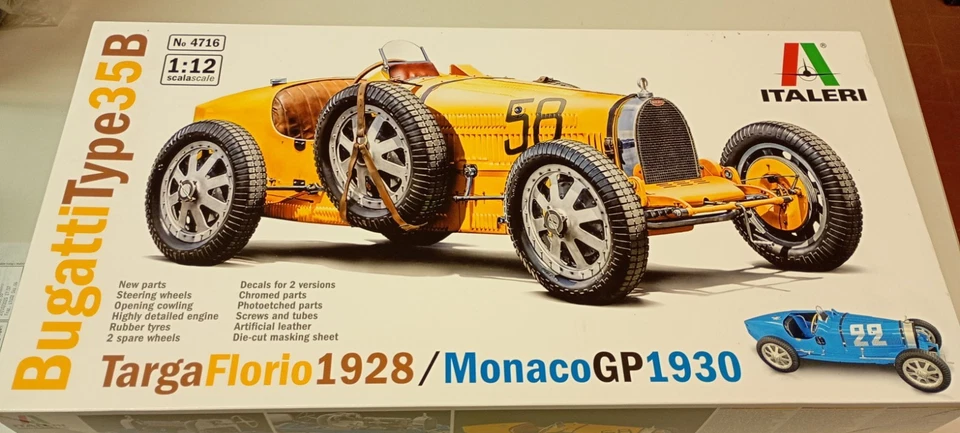 1:12 ITALERI Bugatti Type 35B Targa Florio 1929 / Monaco Gp 1930  - Immagine 1 di 2