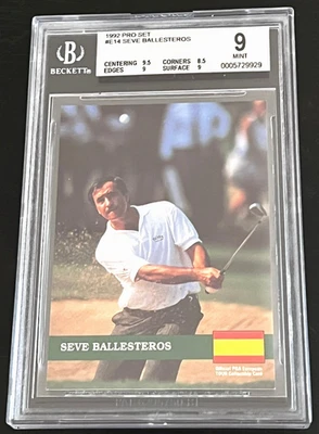 1992 PRO SET #E14 SEVE BALLESTEROS ROOKIE BGS 9 W/9.5 - WE COMBINE SHIPPING - Image 1 of 4