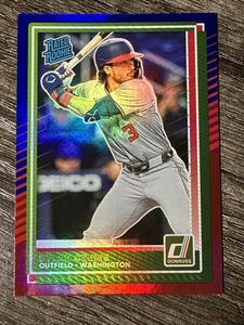 2025 Donruss Panini Dylan Crews Rated Rookie Red & Blue Nationals Color Match 54 - Imagen 1 de 2